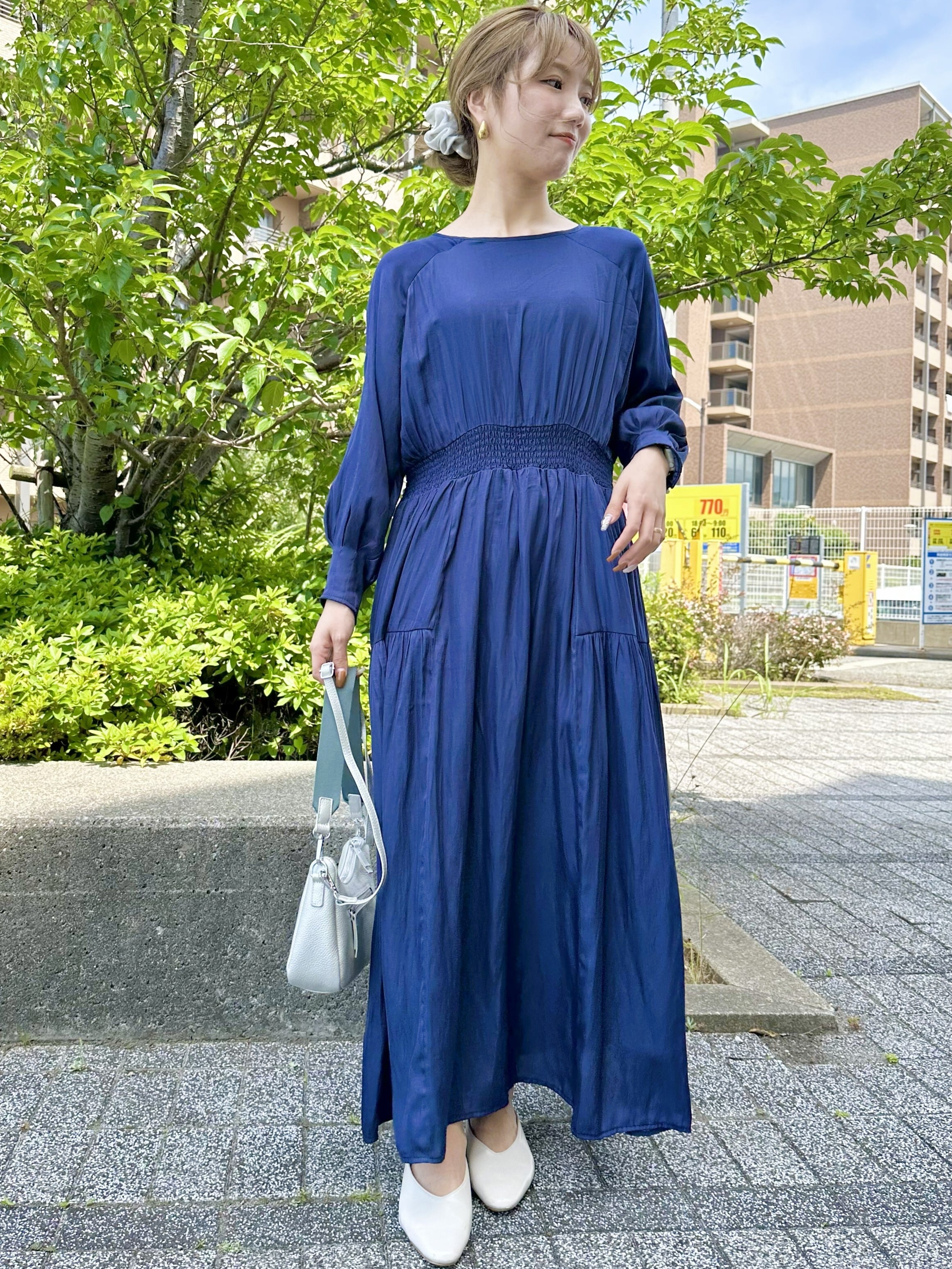 9286KT】割繊サテンシャーリングワンピ－ス (9101-55012) | 9286