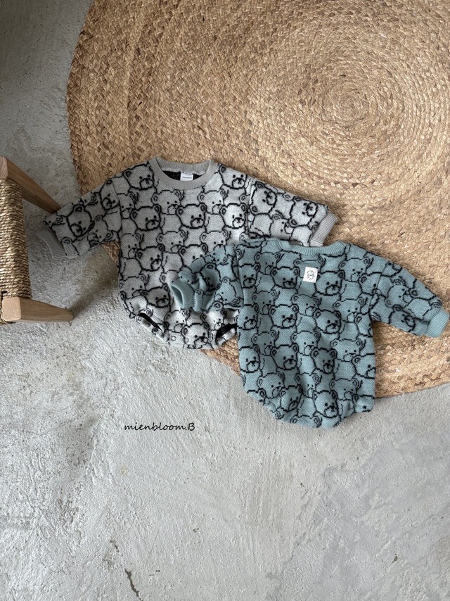 予約⌇mienBloom.b / Knit Bear Suit