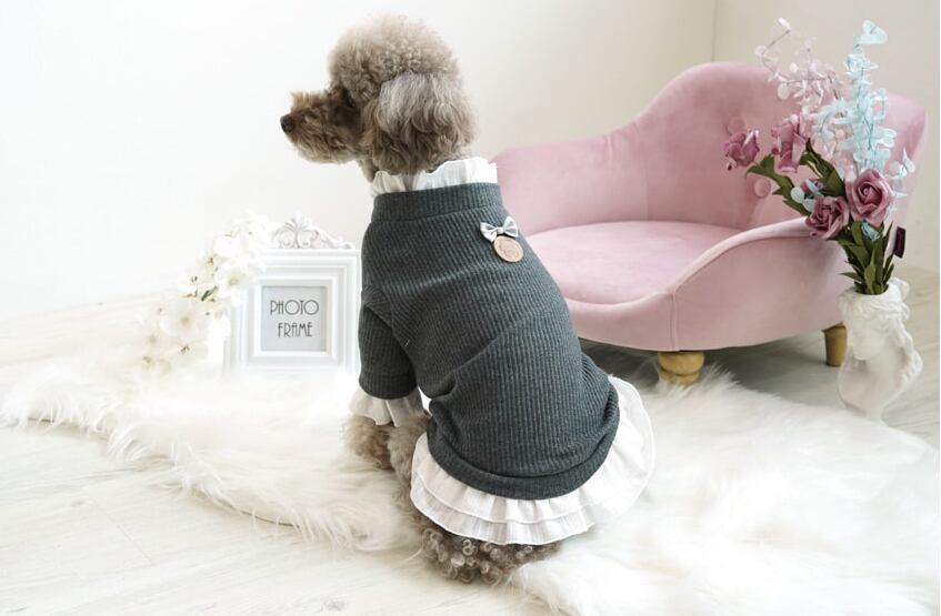 【SALE】プリンセスニット 2color S ~ 2XL / 犬の服 犬服 ペット洋服 ドッグウェア ペット用品 小型犬 中型犬 top49