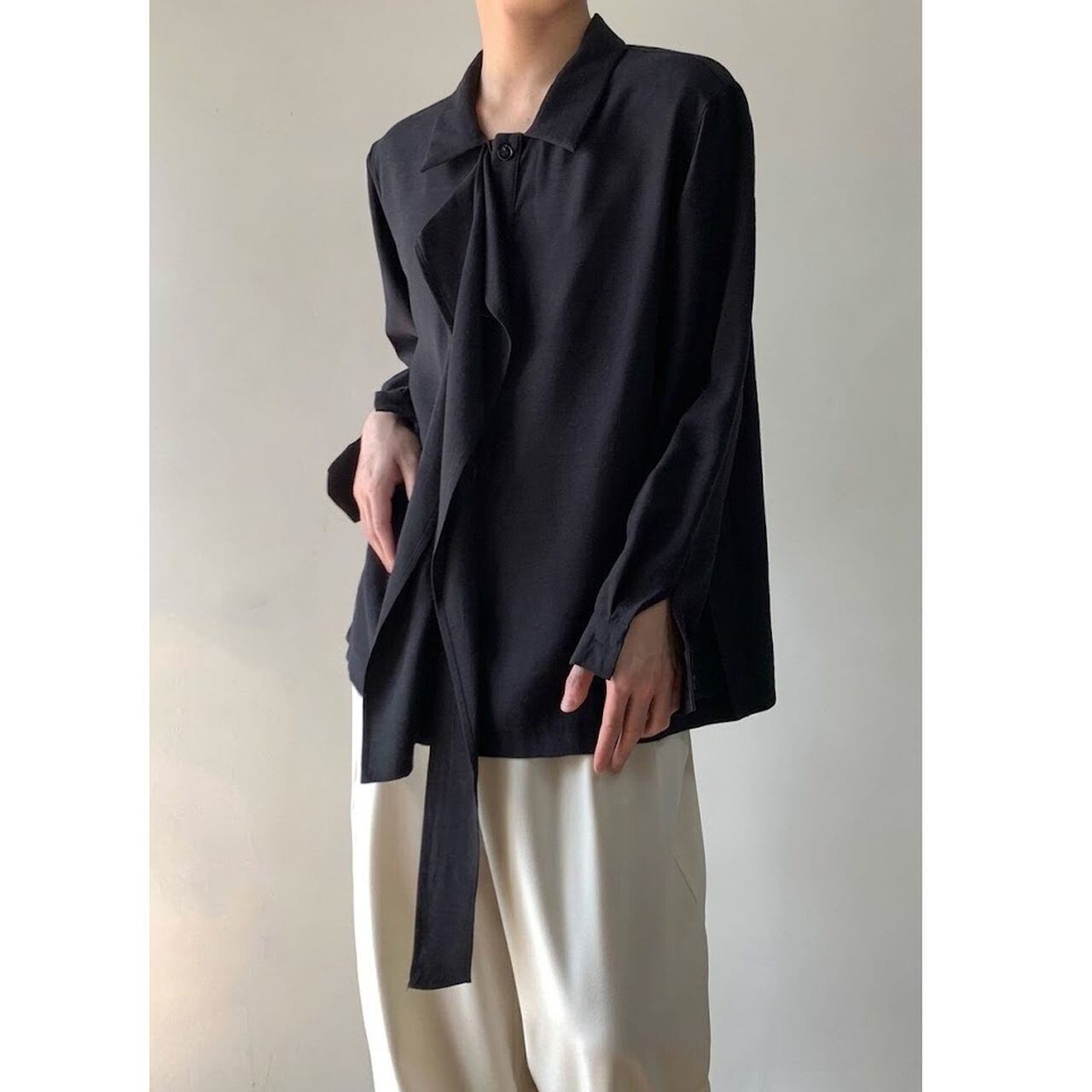 Casual long-sleeve solid-color shirt(MT1648)