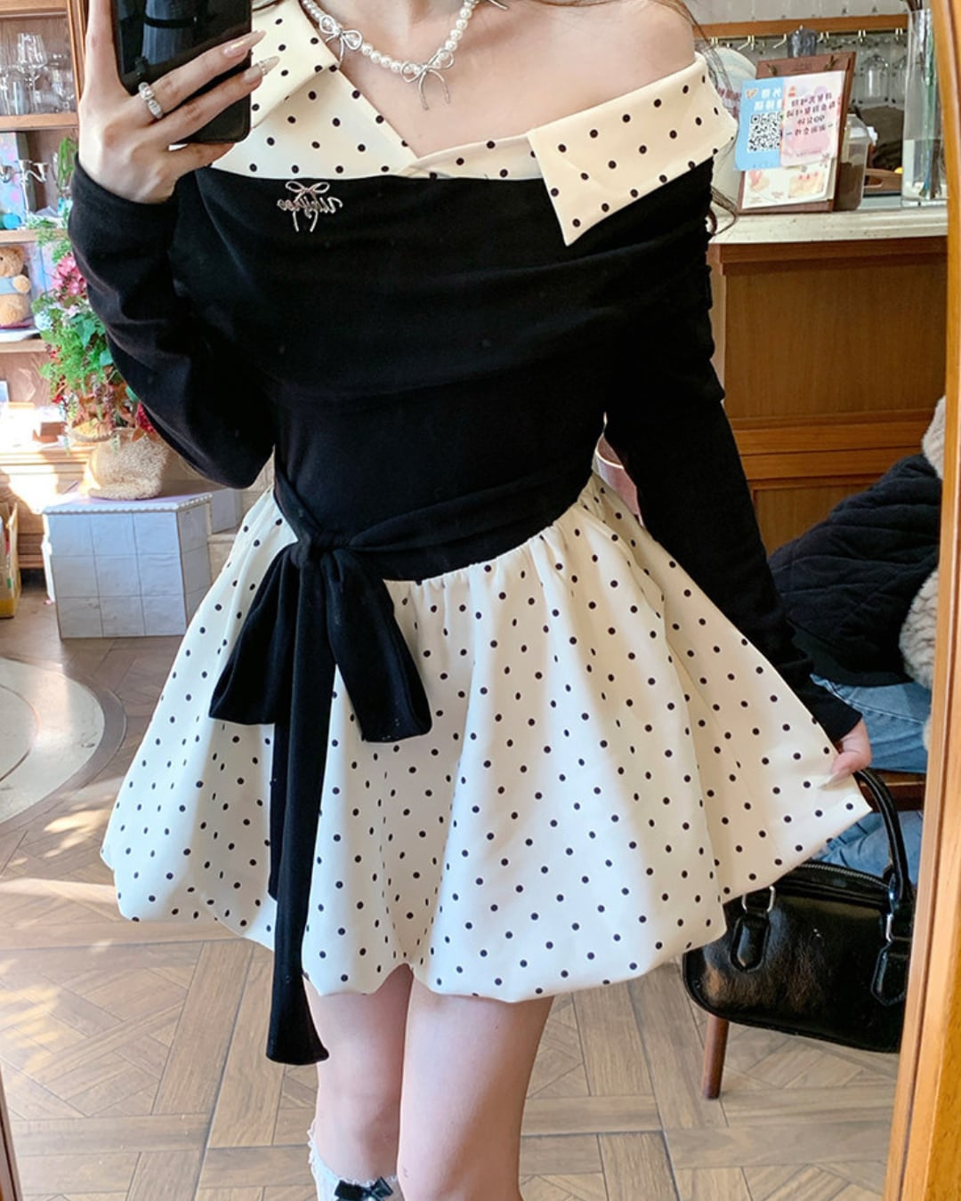 アシンメトリーカラードットワンピース 2508518