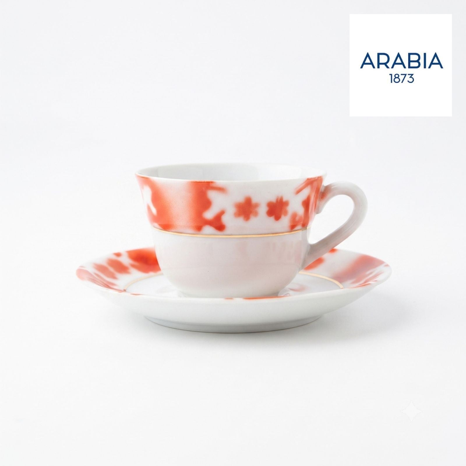ARABIA ヴィンテージ プレート 花柄 金彩 約6cm | ルモウスジャパン