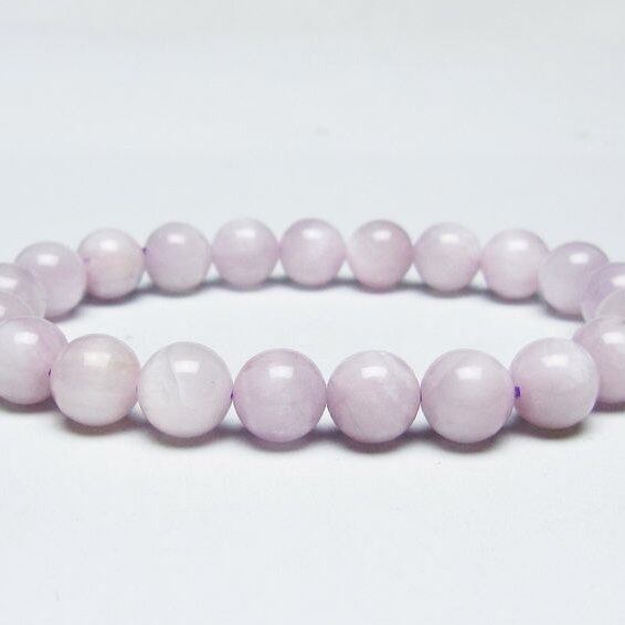 クンツァイト ブレスレット 9mm ミルキークンツァイト ブレス 一点物 メール便可 [M便 1/10] 111-46477