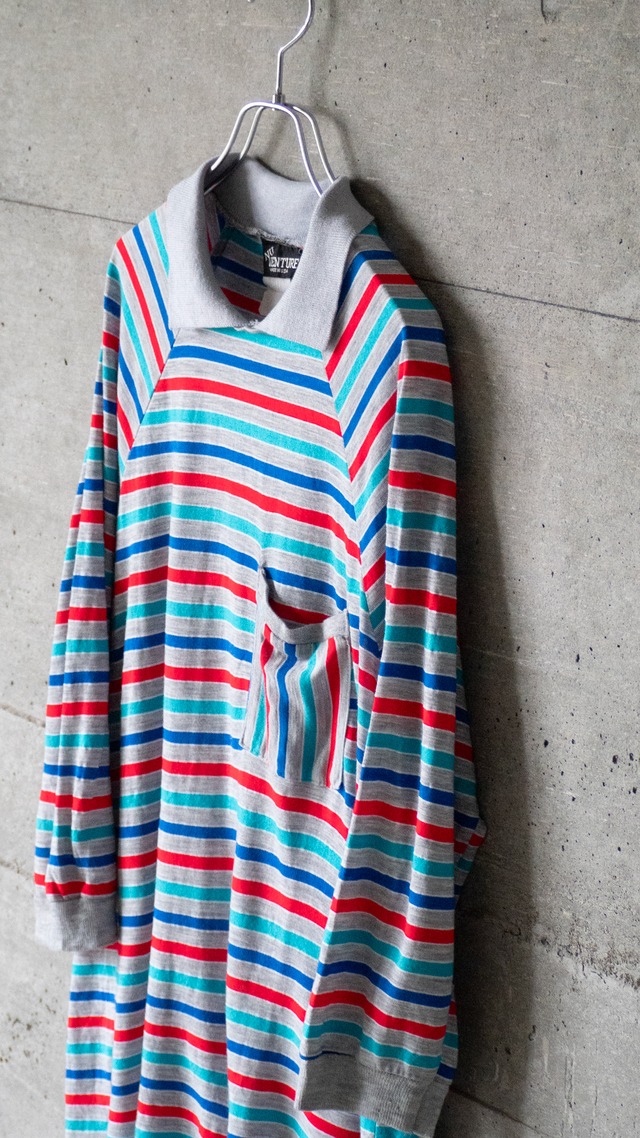 "NU-VENTURE" 1980s Multi border pullover