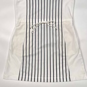 and per se アンパスィ ストライプ 半袖 ワンピース サイズ L /ホワイト×ネイビー/ゴルフ/レディース