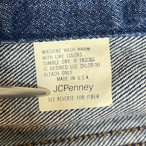 Plain Pockets by JC Penney 80s USA製 デニムジャケット Gジャン 40サイズ ヴィンテージ JCペニー インディゴ 濃紺 ジャケット US古着