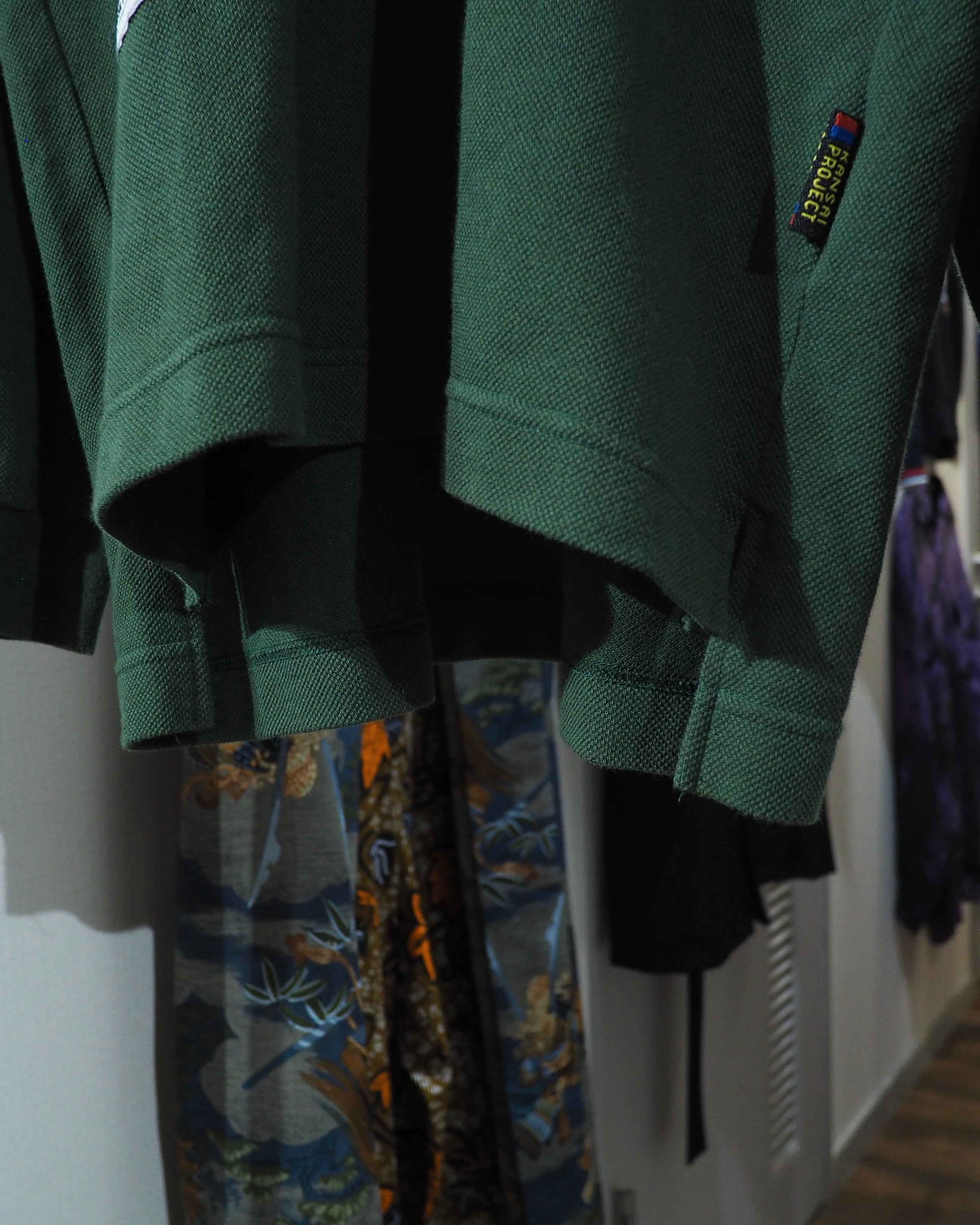 1990s " KANSAI PROJECT " ” 双竜 ” Embroidery vintage Long Sleeve Polo Shirt