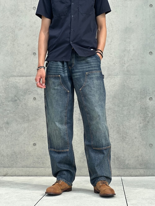 Washed Double Knee Work Pants