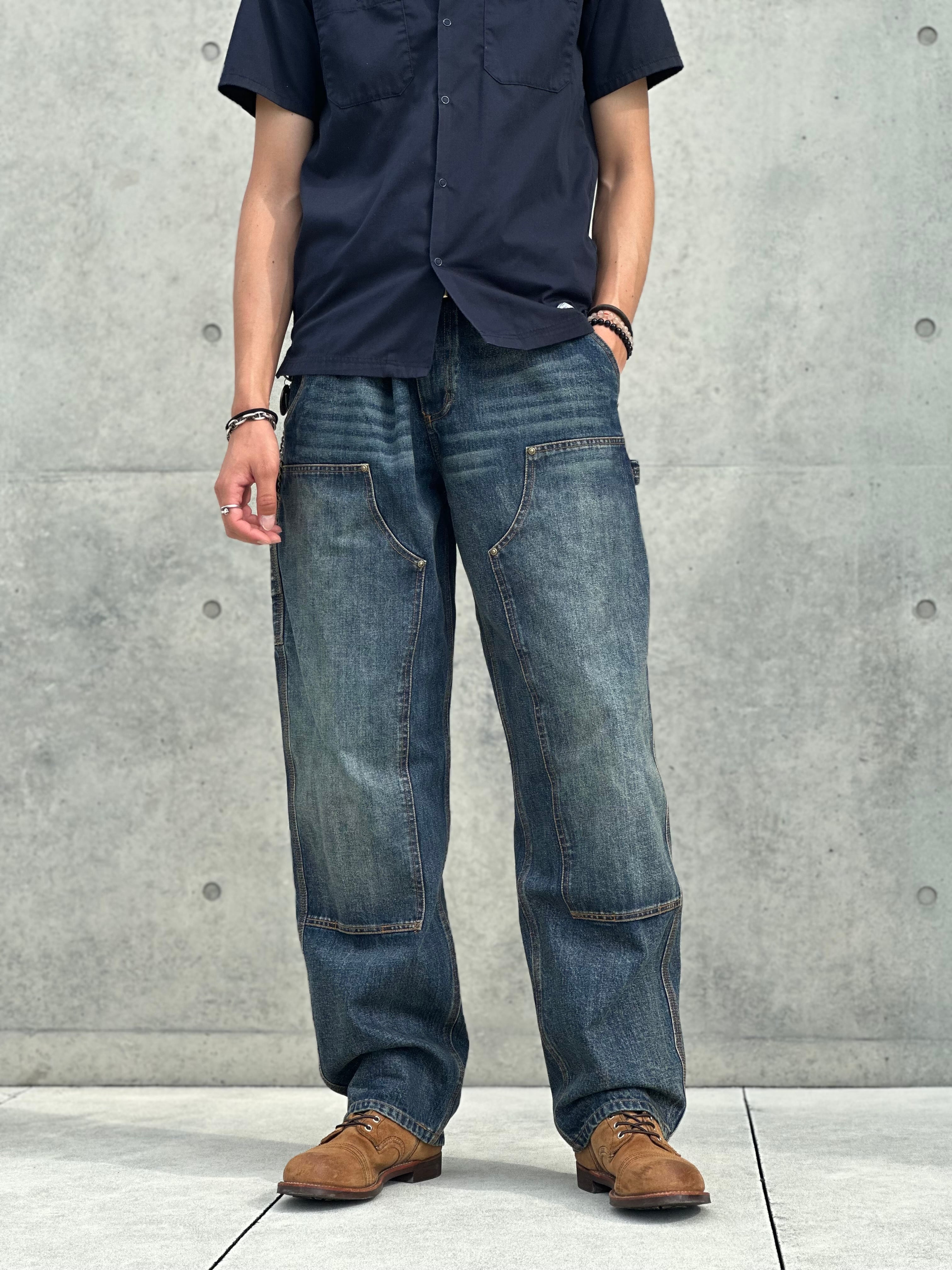 Washed Double Knee Work Pants