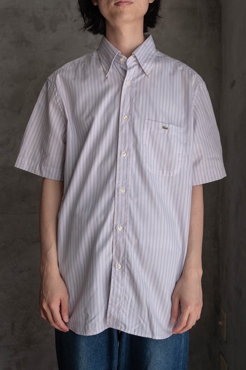 LACOSTE ストライプBD S/Sシャツ 164B