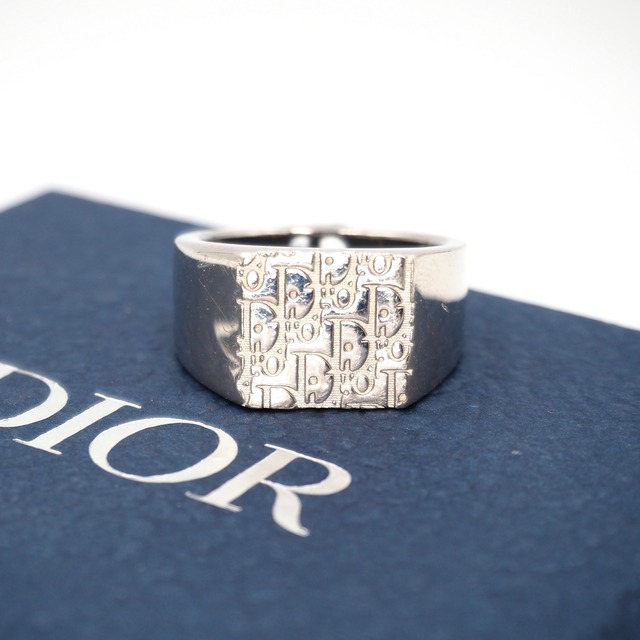 DIOR  約17号 オブリーク シグネット リング シルバー925 ディオール 付属品付き