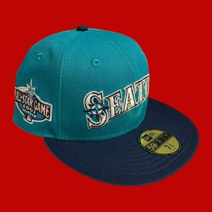 Seattle Mariners 2001 All Star Game New Era 59Fifty Fitted / Teal,Navy (Gray Brim)