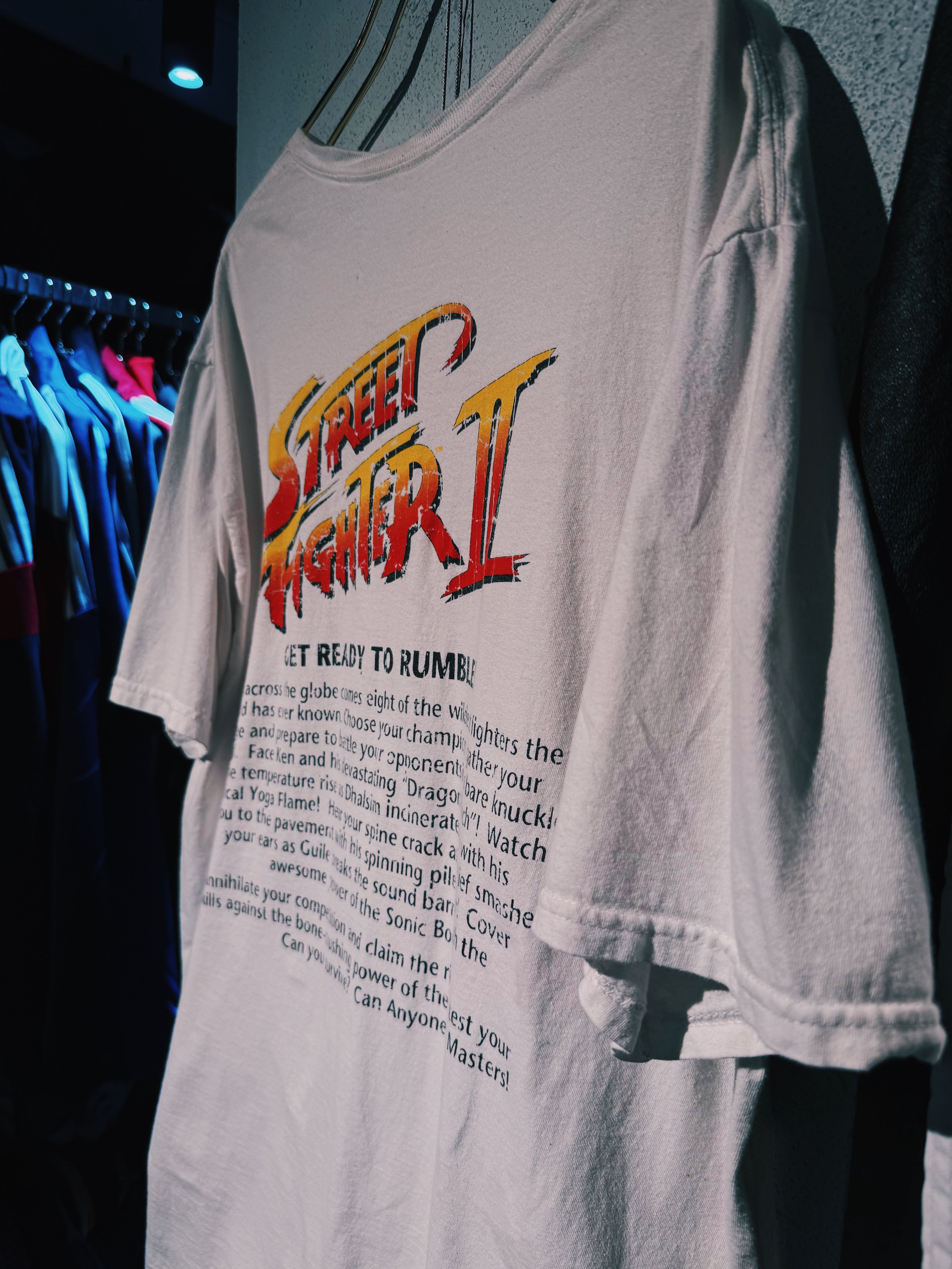D4C】Vintage “Street Fighter II” Double-Sided Graphic T-Shirt | ayne