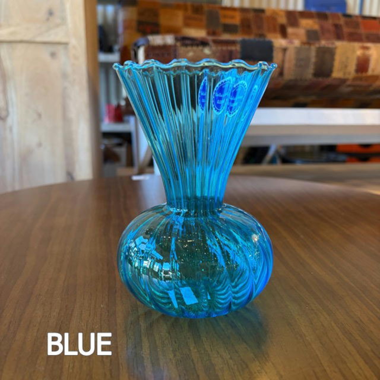 NEON GLASS VASE 4Color ネオンカラー ガラス フラワーベース 花瓶 イエロー ピンク ブルー グリーン