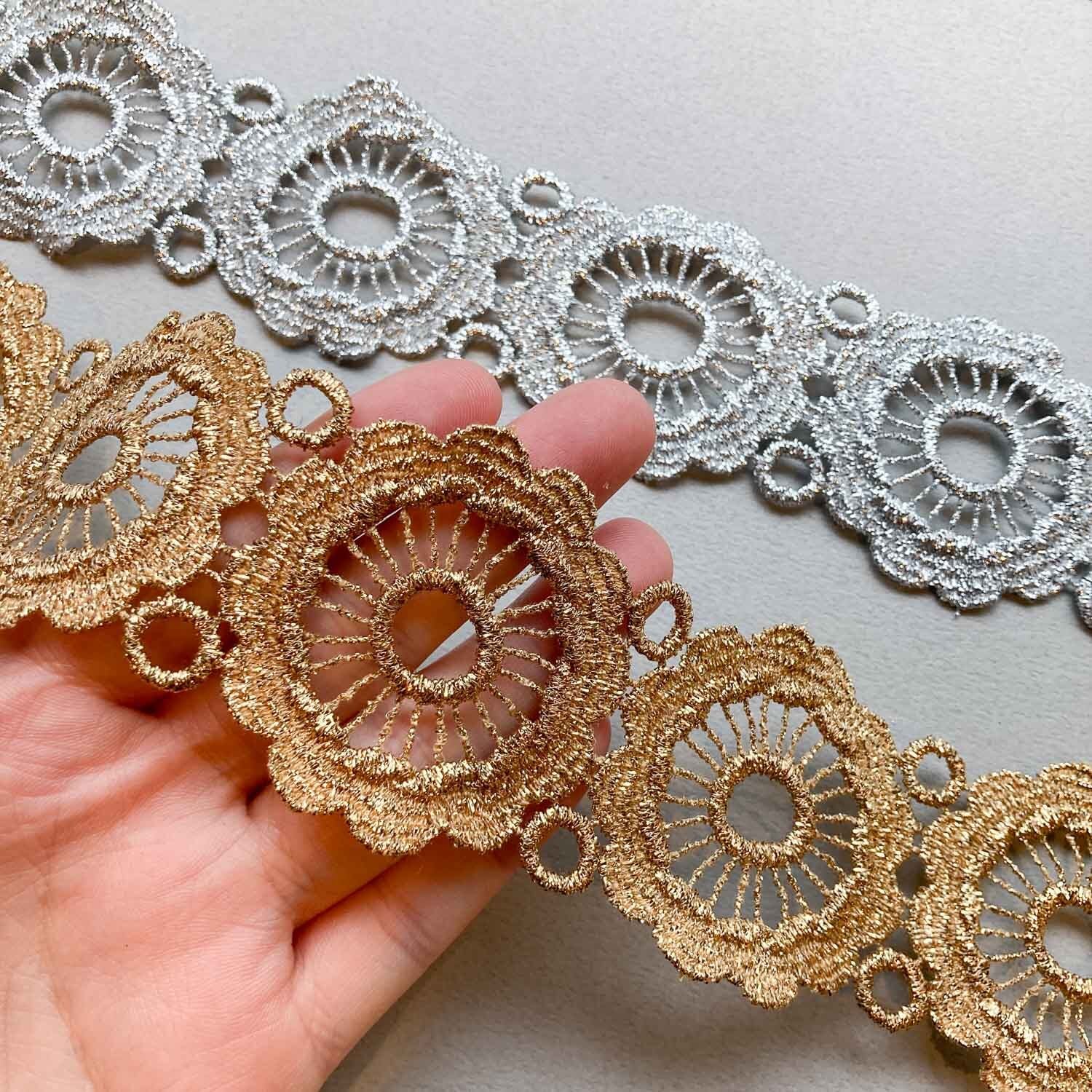 円形お花モチーフレース(1mカット)