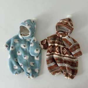 ベビー 冬新作 もこもこ カバーオール