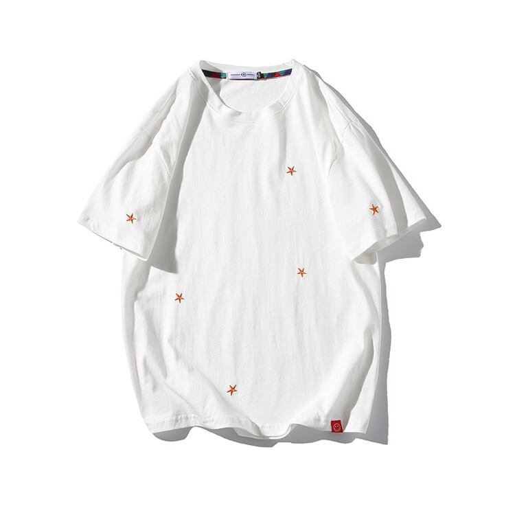 ★EMBROIDERED ROUND NECK T-SHIRT(unisex)☝　　　07131