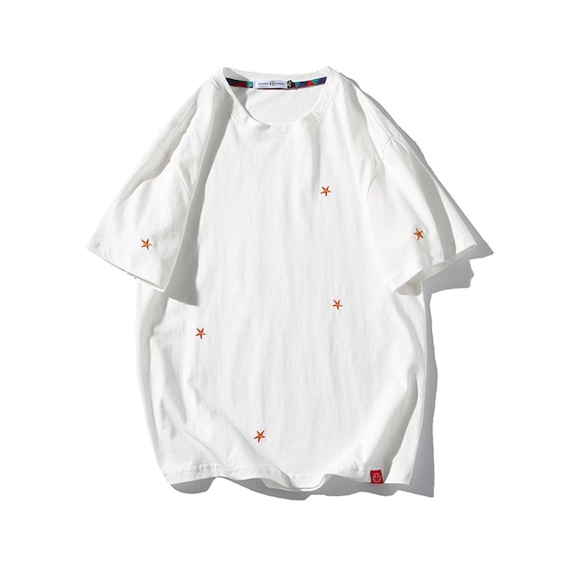 ★EMBROIDERED ROUND NECK T-SHIRT(unisex)☝ 07131