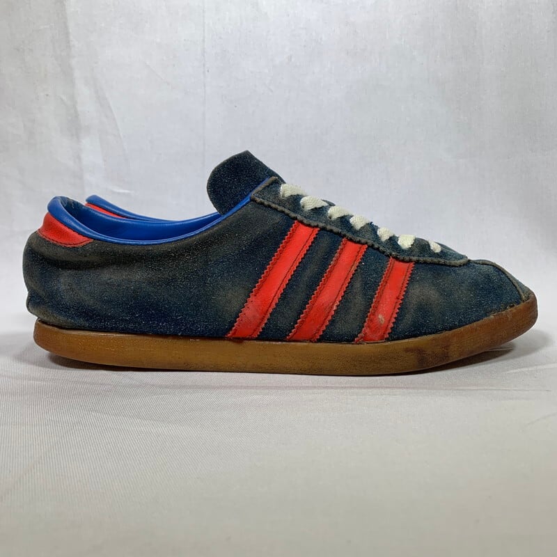 70's adidas Dublin アディダス ダブリン スエードスニーカー オリジナル 都市シリーズ City Series ネイビー オレンジ  26cm位 ルーマニア製 レア 希少 ヴィンテージ BA-1383 RM1752H | agito vintage