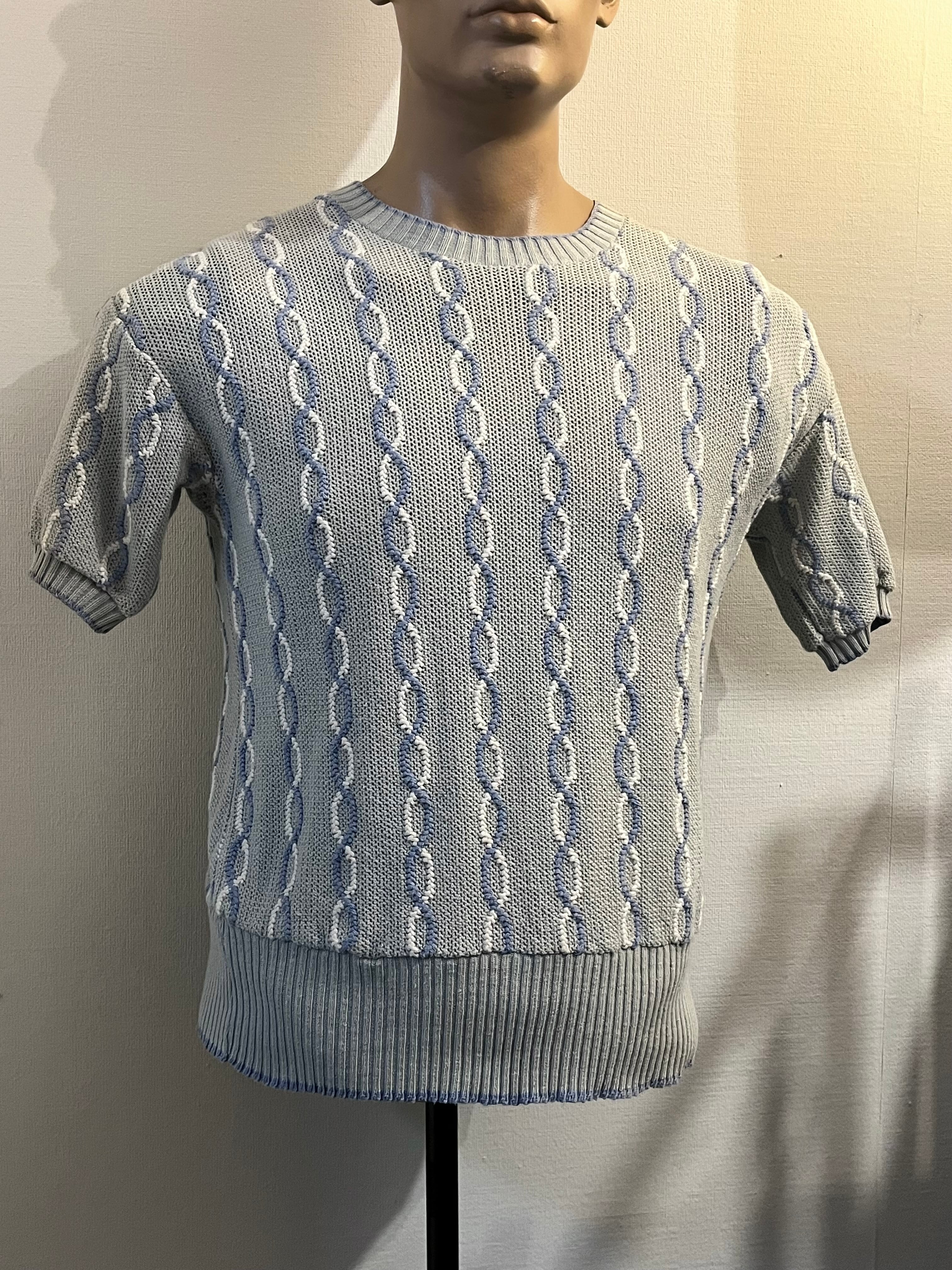40s 50s サマー ケーブル ニット ヴィンテージ ロカビリー 白 ホワイト 50s Cable Knit Sweater 50年代 ケーブルニット サマーセーター サマー