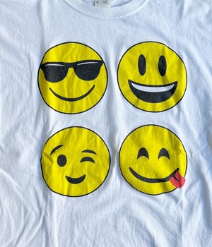 Used M Smile T-Shirt -White-
