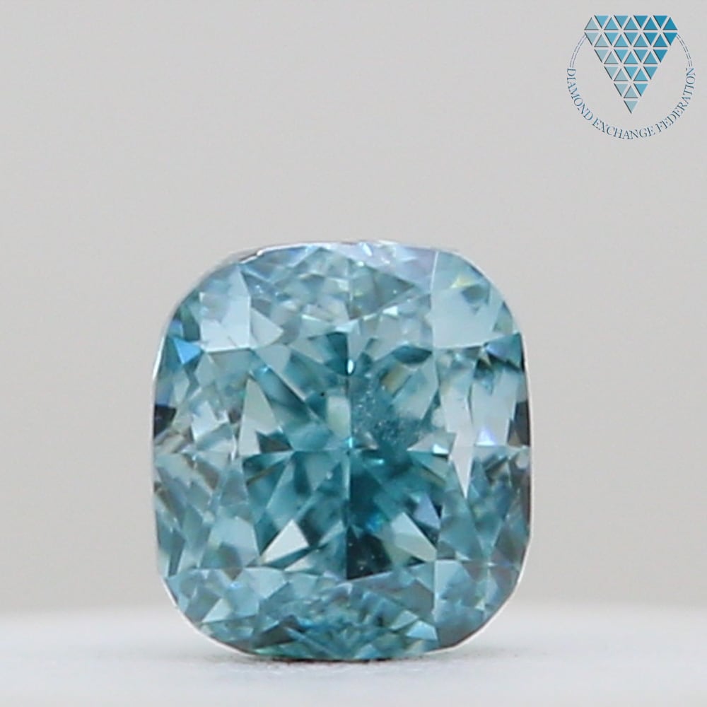 ダイヤモンドルース/FANCY BLUE-GREEN/ 0.36ct. GIA