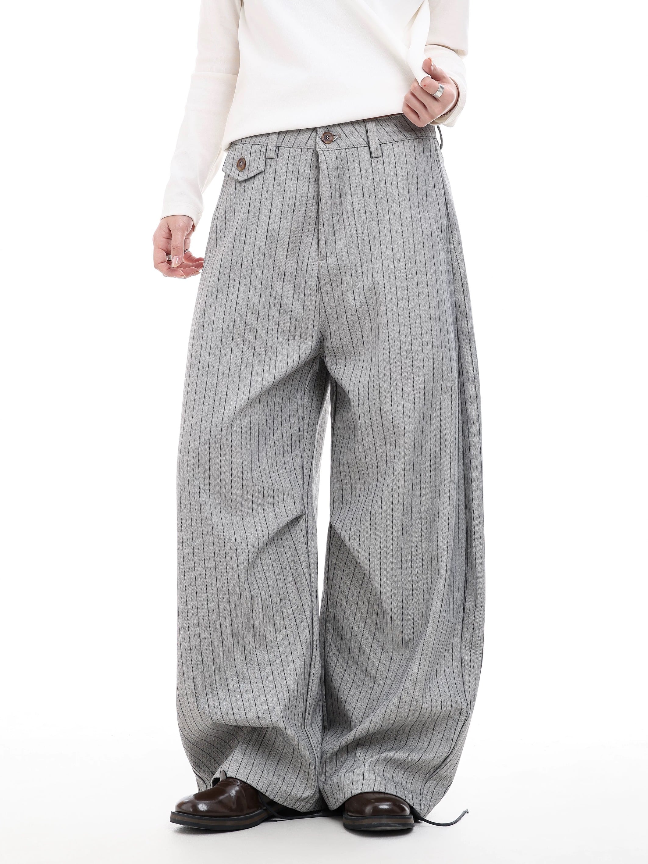 ストライプワイドバルーンパンツ / Stripe Wide Balloon Pants