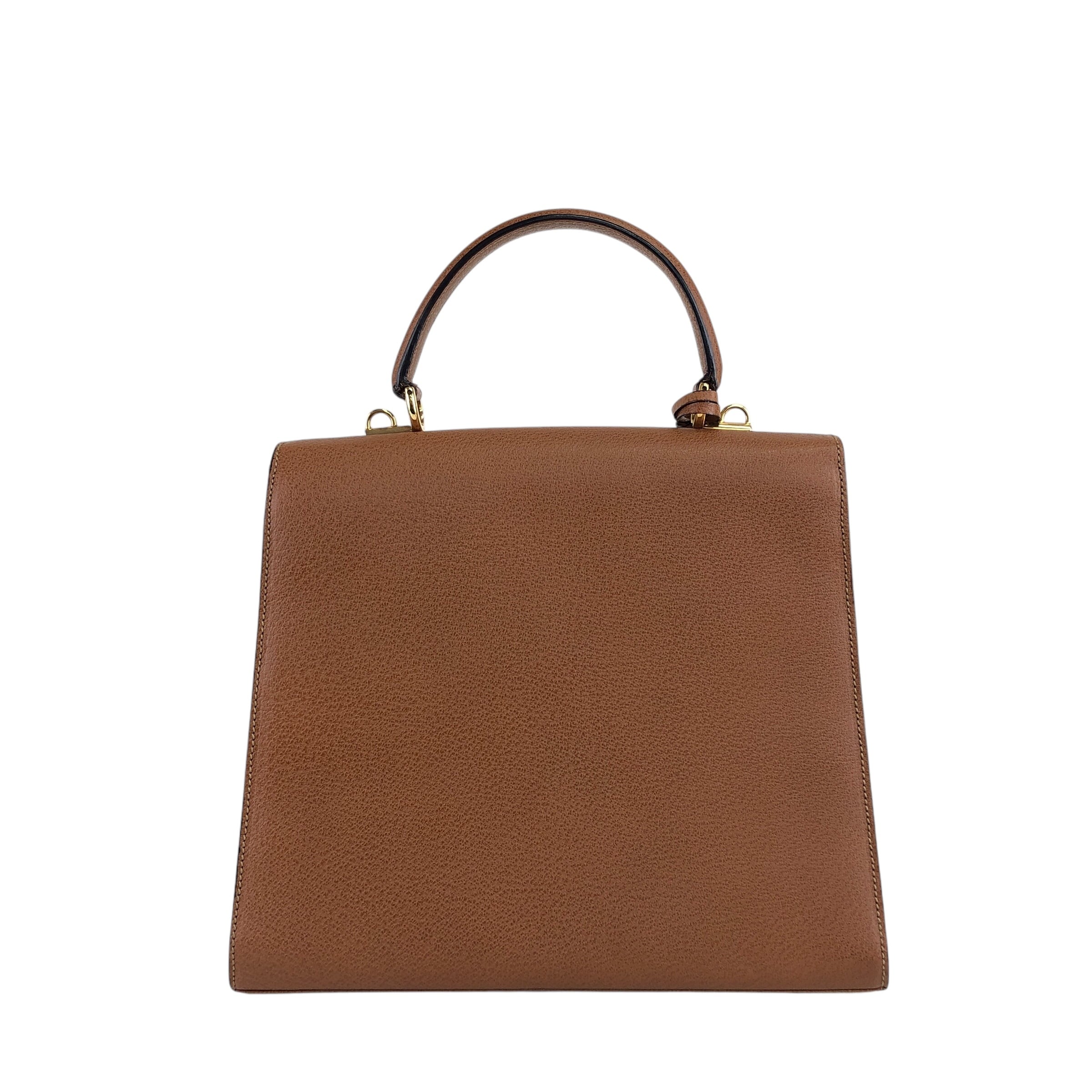 GUCCI グッチ レディロック ハンドバッグ 2WAY ブラウン レザー