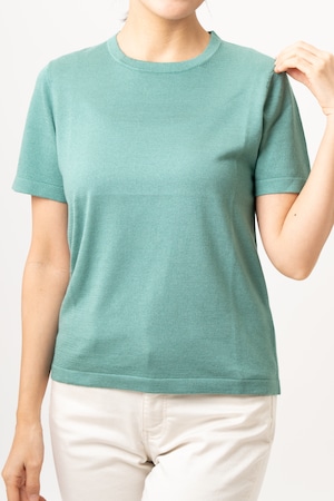 Usugumo - 薄雲/ディープフォレスト (通年セーター/半袖) シルク85%/カシミヤ15%