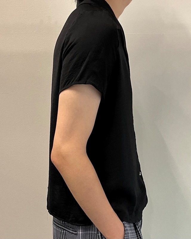 open collar shell button shirt