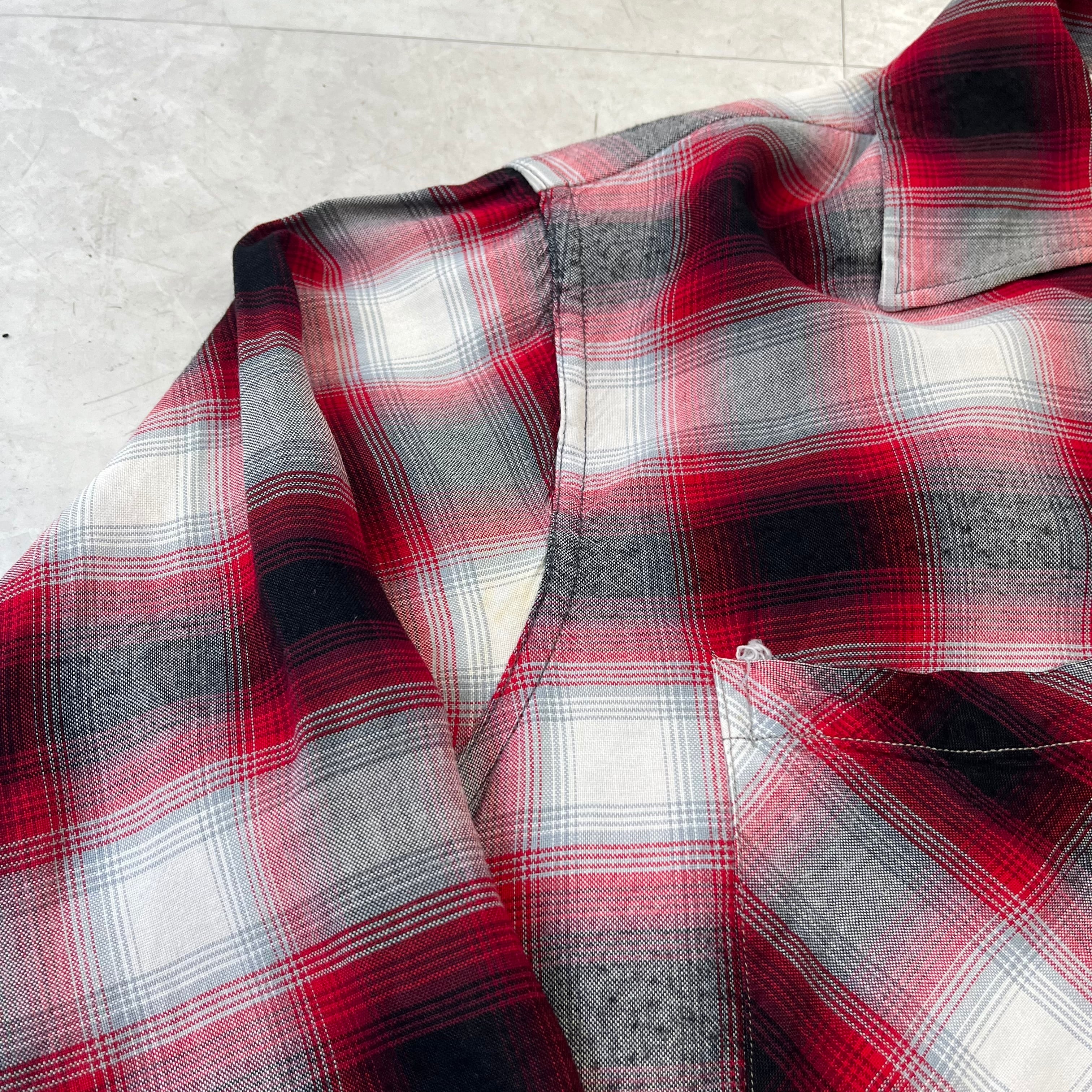 60s NATIONAL OMBRE CHECK RAYON SHIRT ナショナル オンブレーチェック