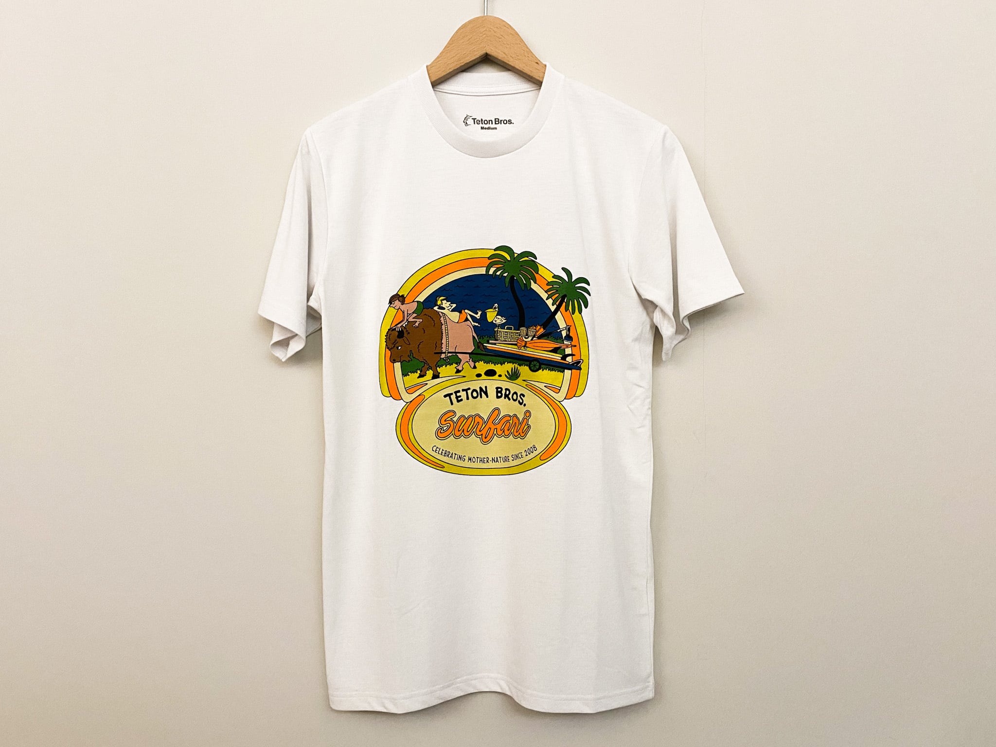 Teton Bros ティートンブロスTB Surfari Tee メンズ 半袖Tシャツ White