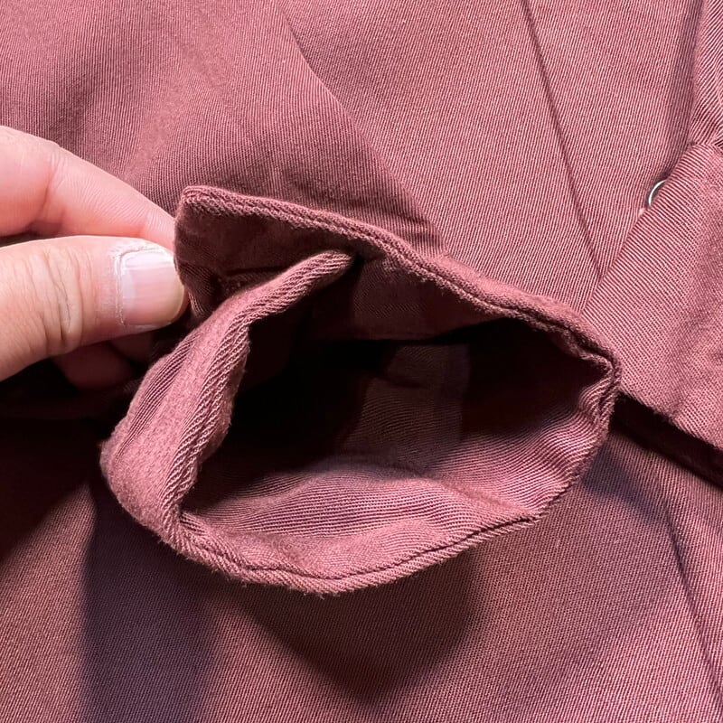 50s  campus　レーヨンシャツ　ギャバジンシャツ　ヴィンテージ 50年代 50s アメリカ製 ハンドステッチ ループカラー 開襟 長袖