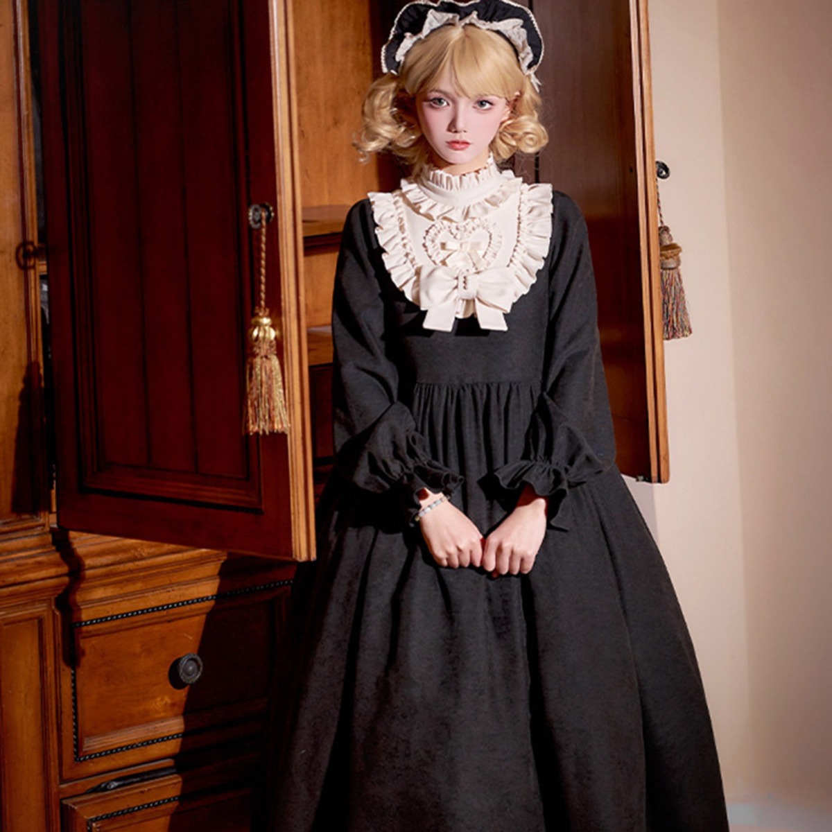 ゴスロリファッション 通販 With U クラシカルメイド服 ワンピース 