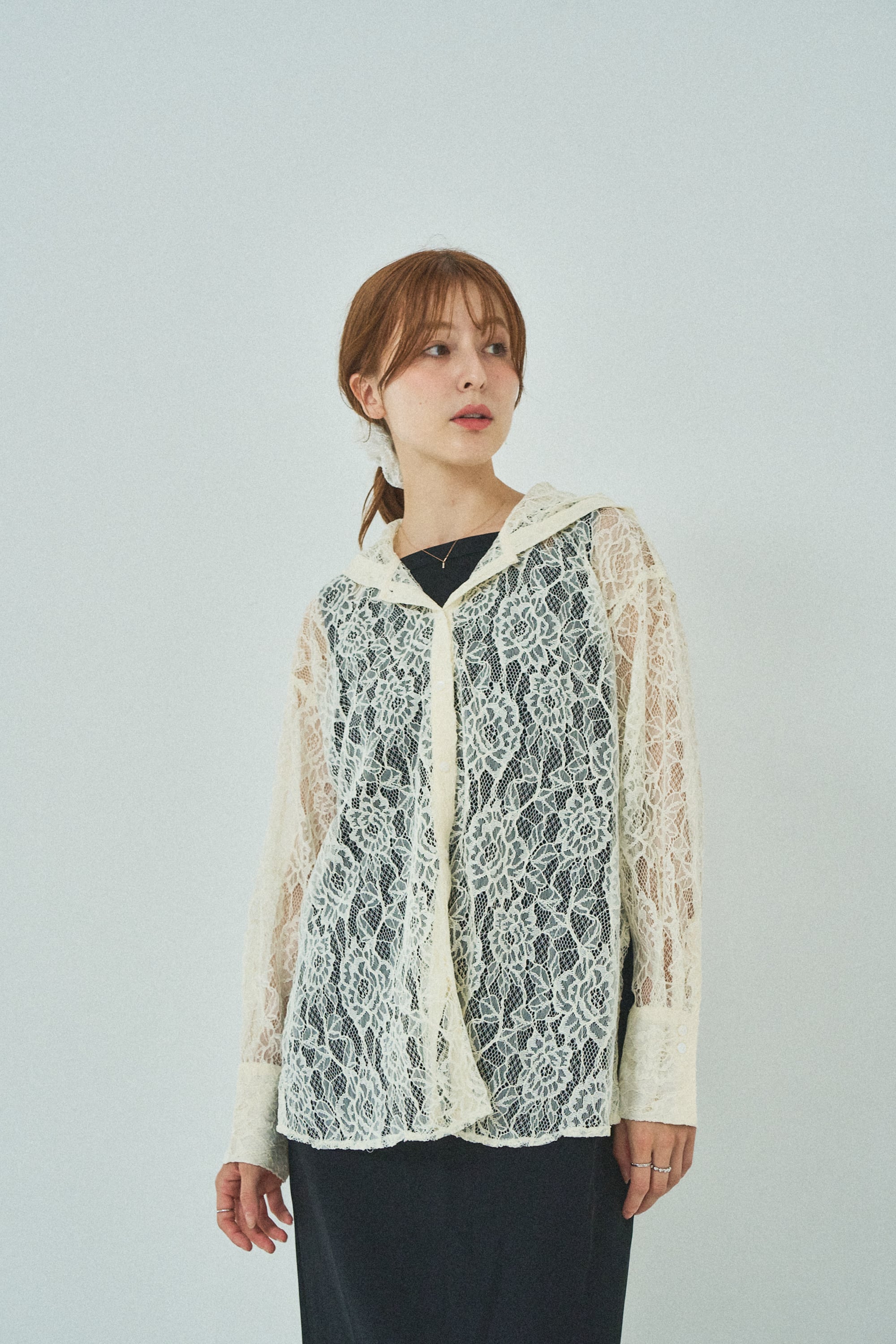 レースフーディーシアーシャツ | Bijou