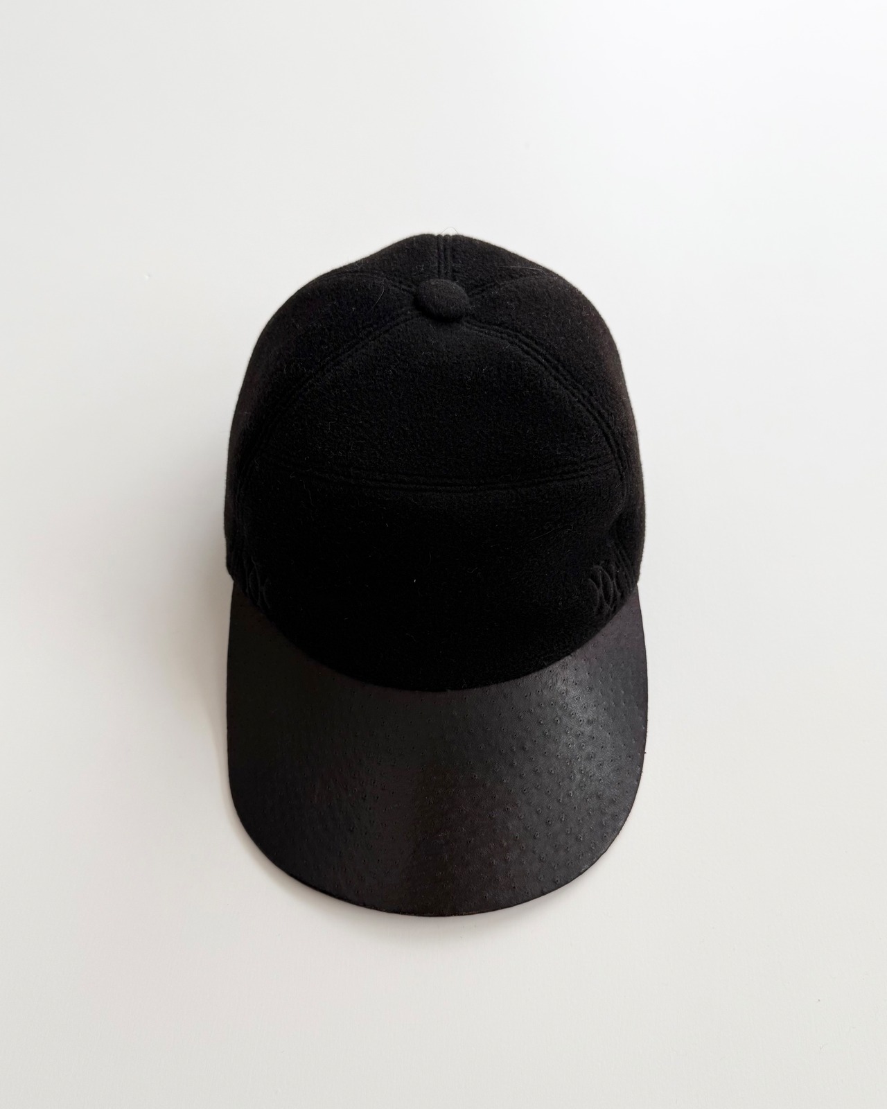1990s HERMES MOTSCH LEATHER CAP