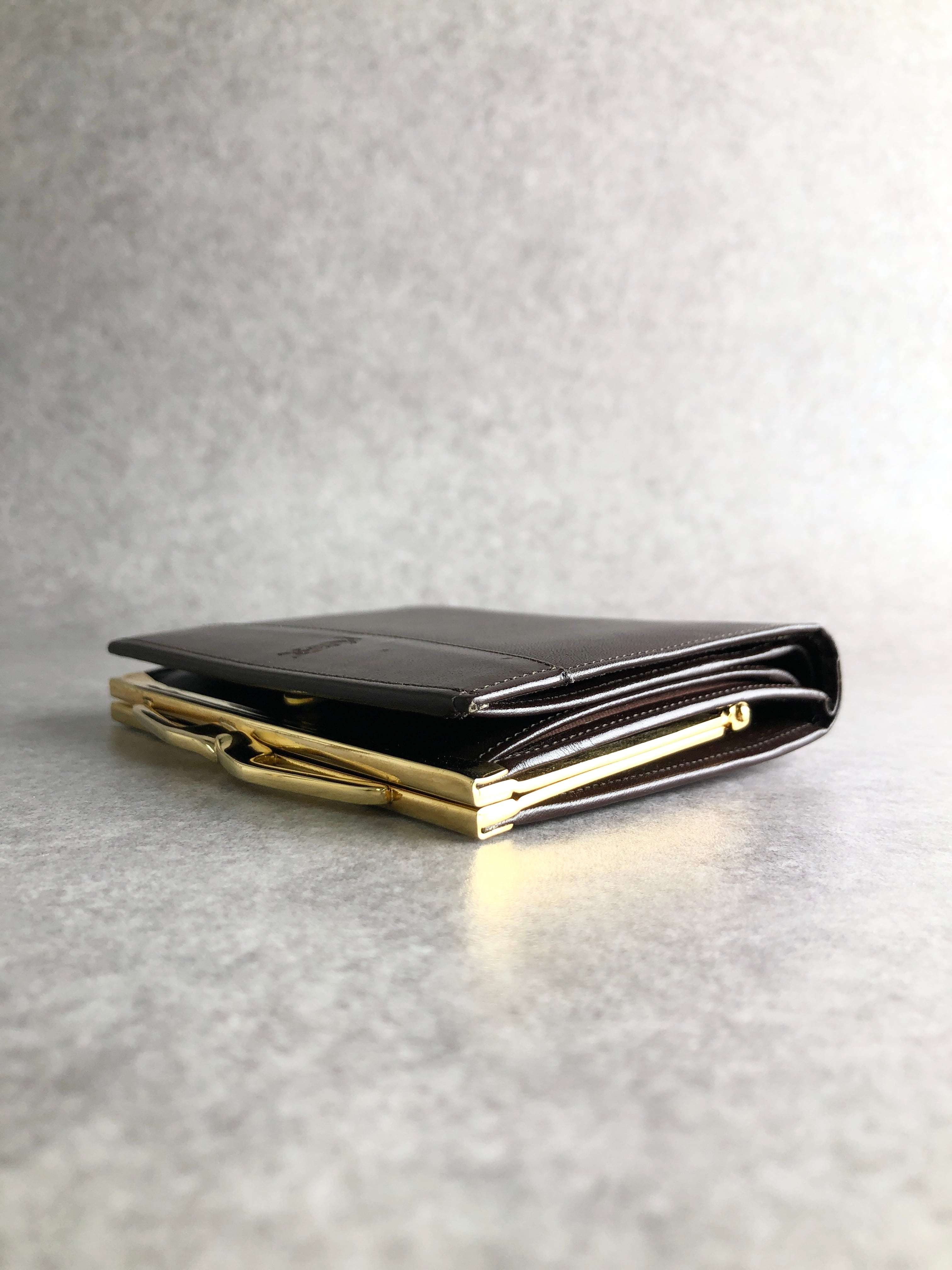 Yves Saint Laurent イヴ・サンローラン 財布 ブラウン YSL レザー