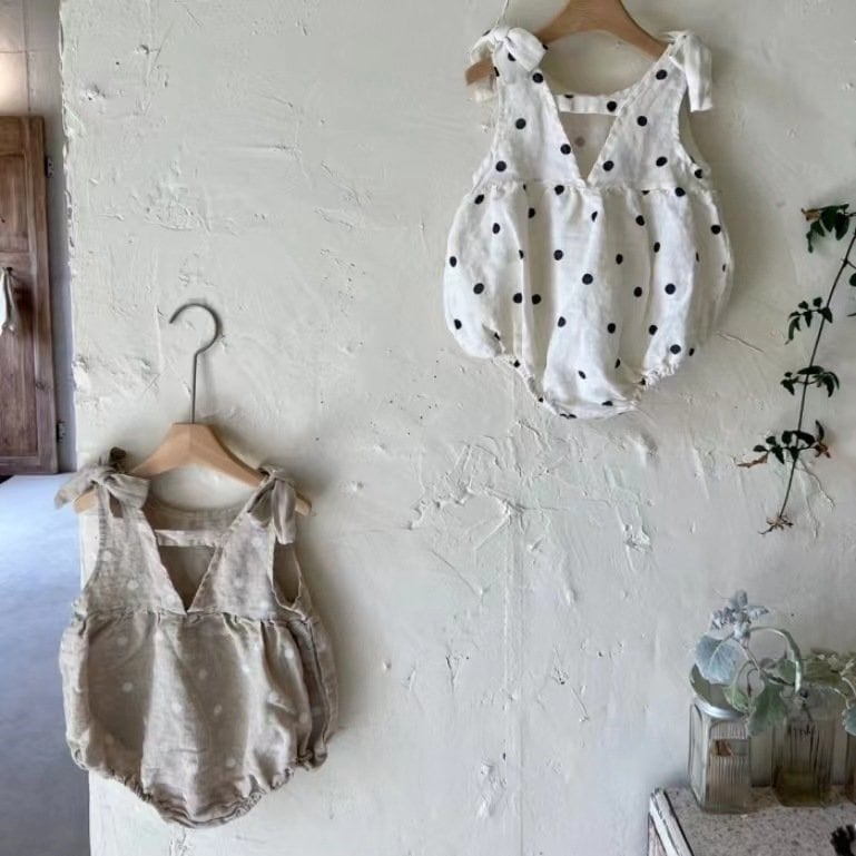 【BABY】ドット柄ロンパース