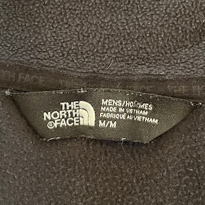 【THE NORTH FACE】ハーフジップ フリースジャケット ポーラテック  ワンポイントロゴ 刺繍ロゴ プルオーバー トップス インナーフリース M ノースフェイス POLARTEC 黒 US古着