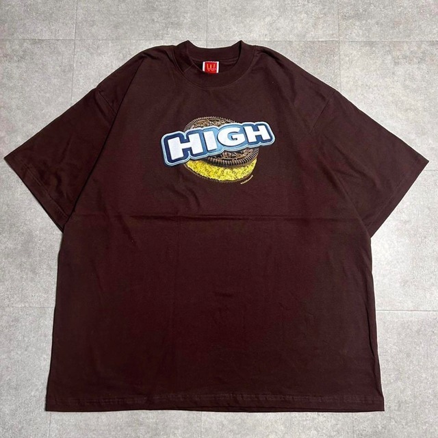 レア　マリファナ　大麻　オレオ　パロディ　ガンジャ　Tシャツ 半袖　ブラウン