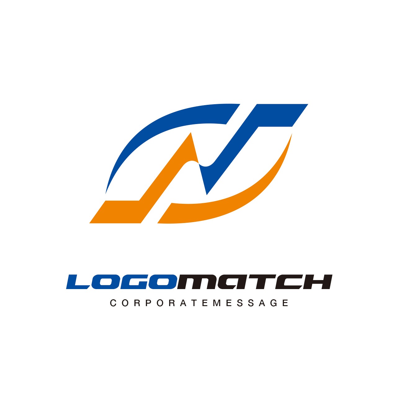 ダイナミックなNのロゴ