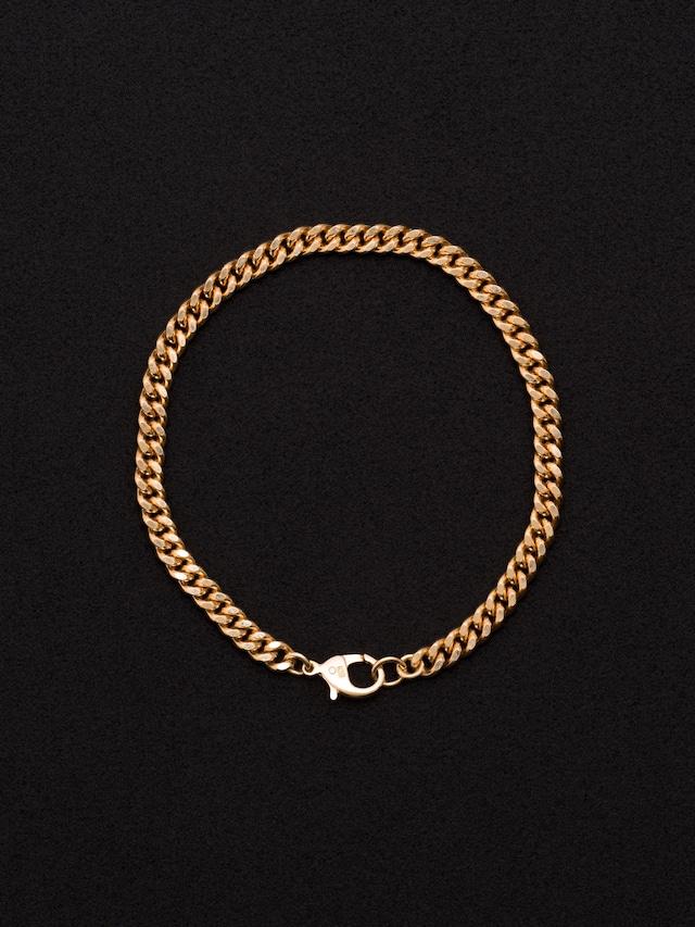 18k Gold Flat Chain Bracelet
