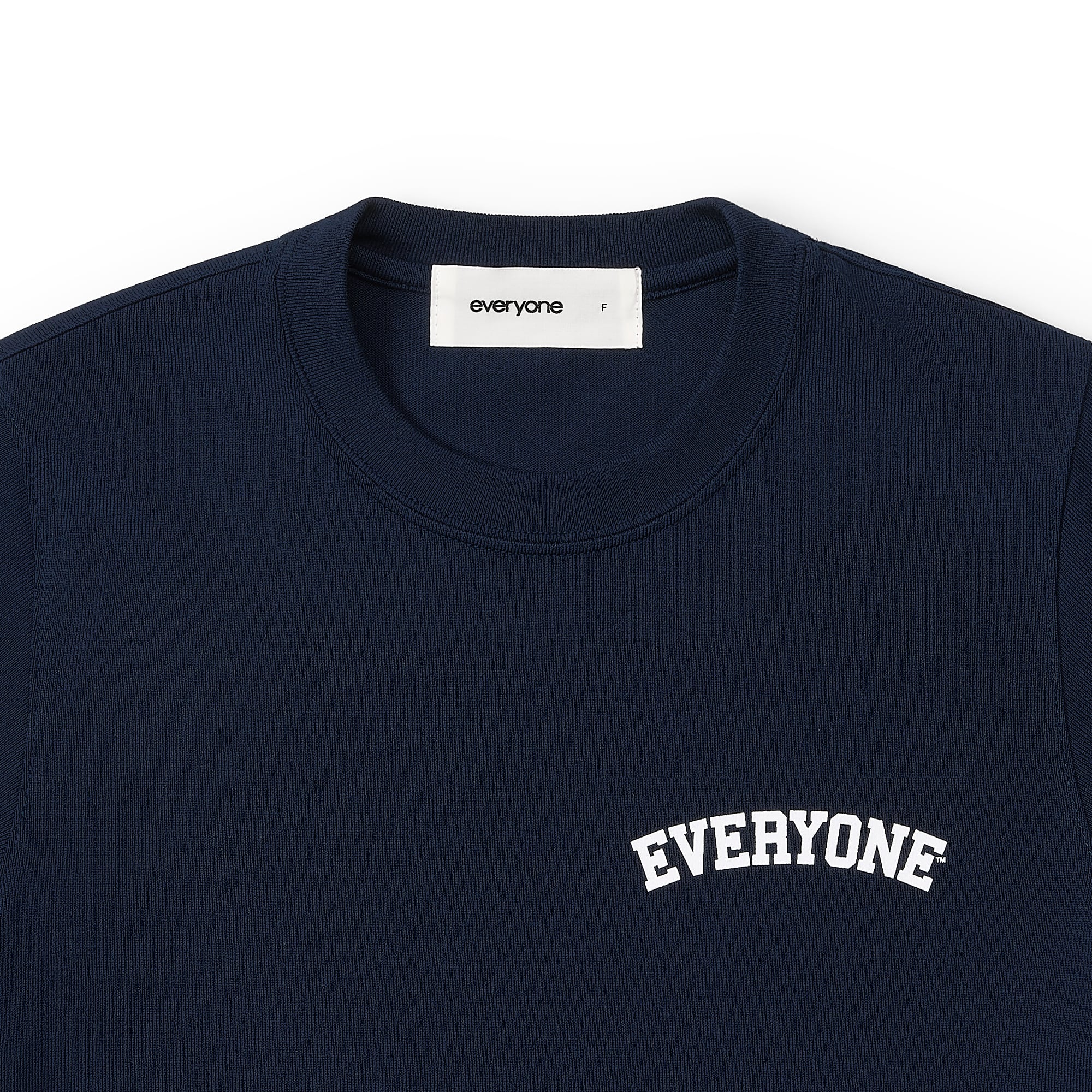 everyone collegiate logo tee shirt (NAVY/WHITE) | everyone