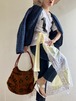 1970s Vintage Suede Bag Painted By Megan
