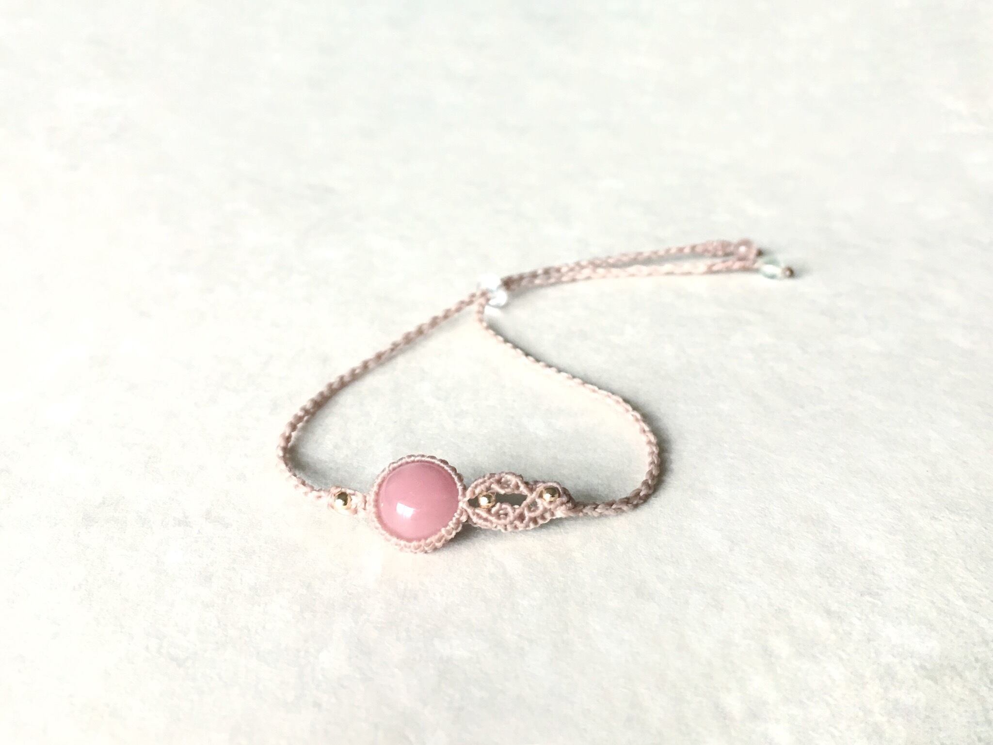 グァバクォーツ macramé bracelet