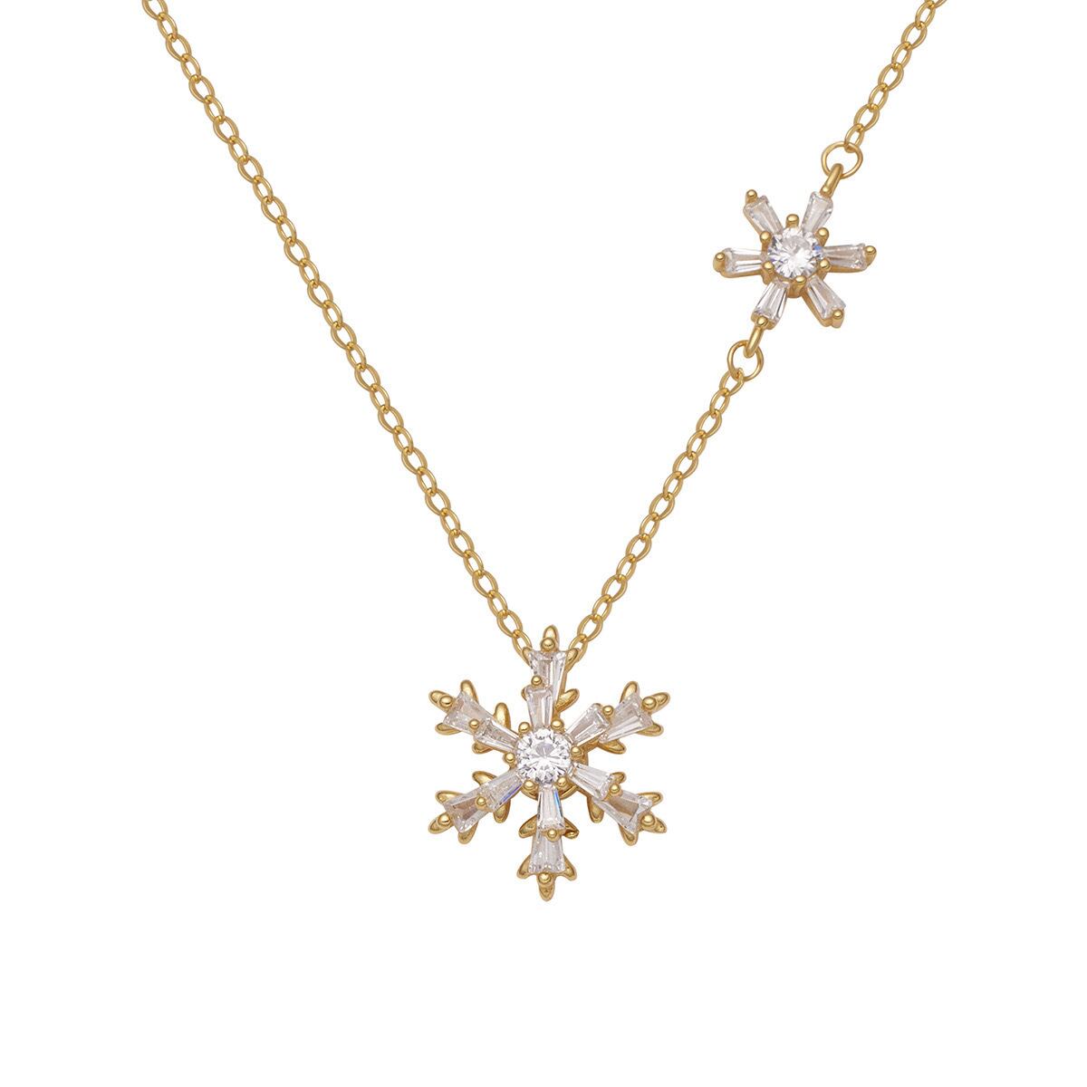 ペンダント おしゃれ キラキラ 雪の結晶 ネックレス[106] | FANCY