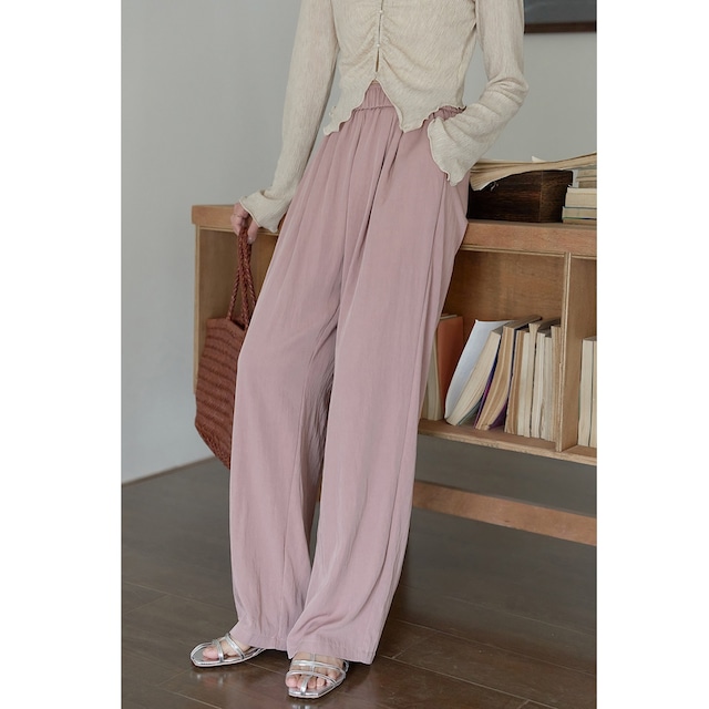 high waist casual wide pants