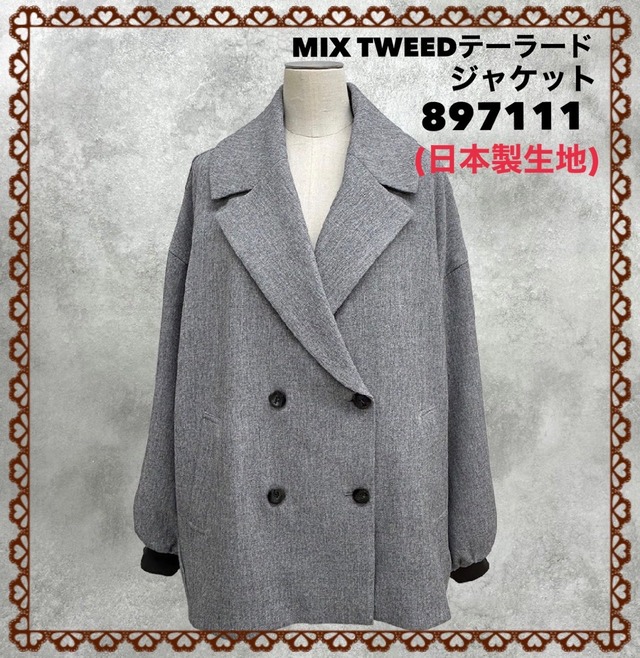 [予約販売] ayane アヤン　MIX TWEEDテーラードジャケット　897111 (12/末〜1/中入荷予定)