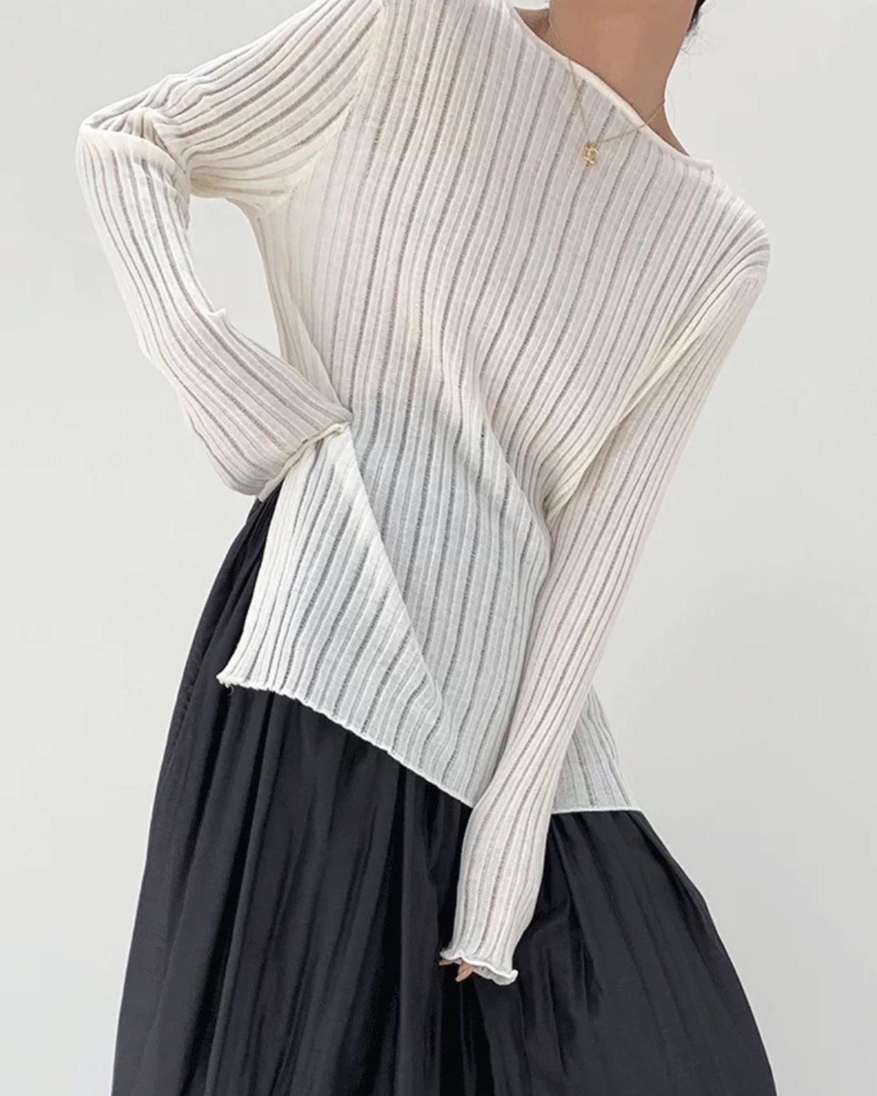 シアーリブスリットニット A0414 - 2