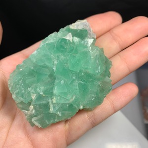 4クラスター グリーンフローライト原石